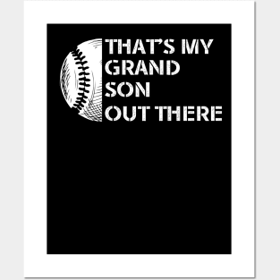 Baseball Grandma Funny That's My Grandsons Out Ther Baseball Posters and Art